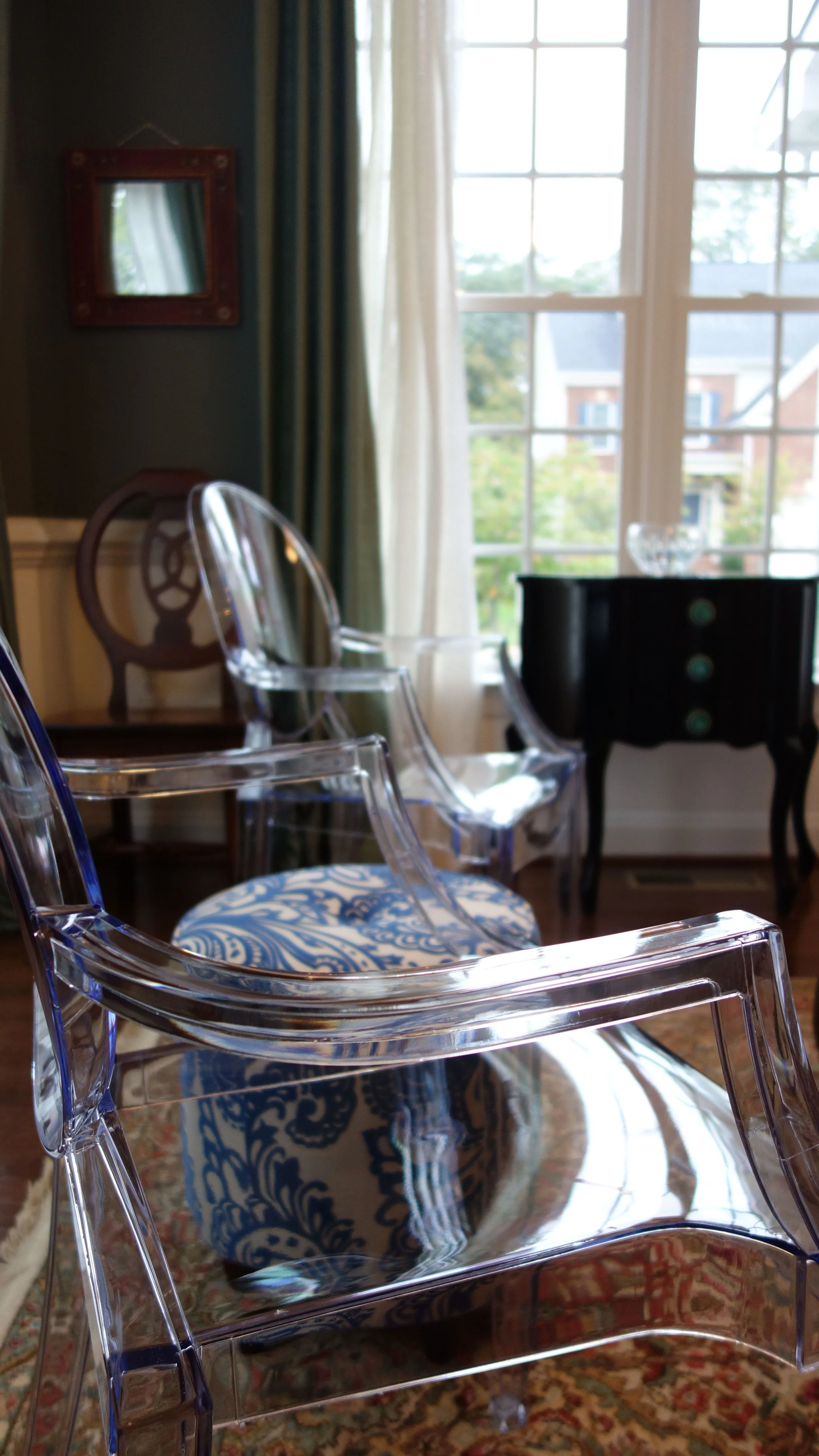 Ghost chairs in parlor