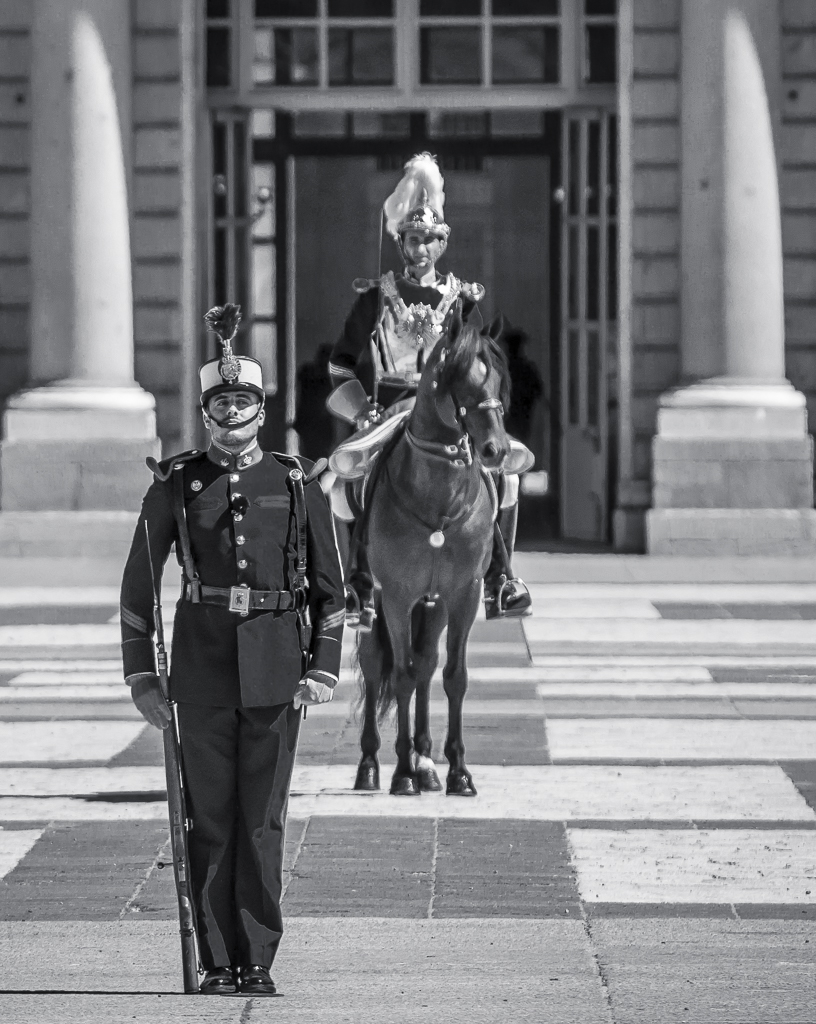 Relevo Solemne y Cambio de Guardia Real, Palacio Real, Madrid, España