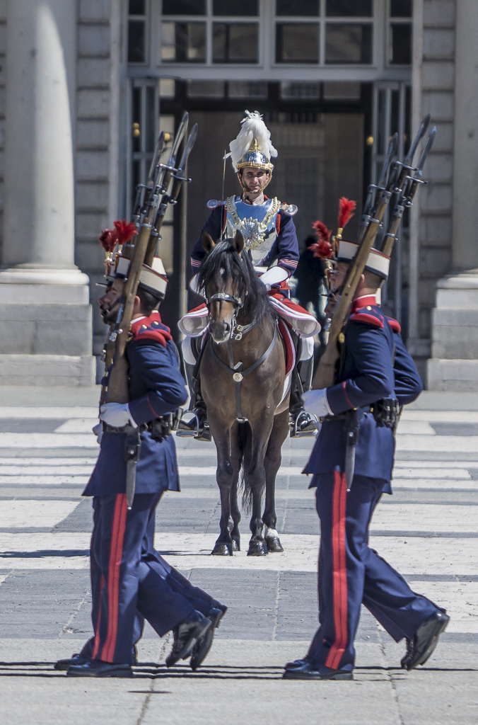 Relevo Solemne y Cambio de Guardia Real, Palacio Real, Madrid, España