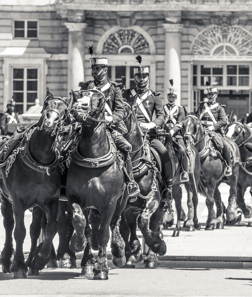 Relevo Solemne y Cambio de Guardia Real, Palacio Real, Madrid, España