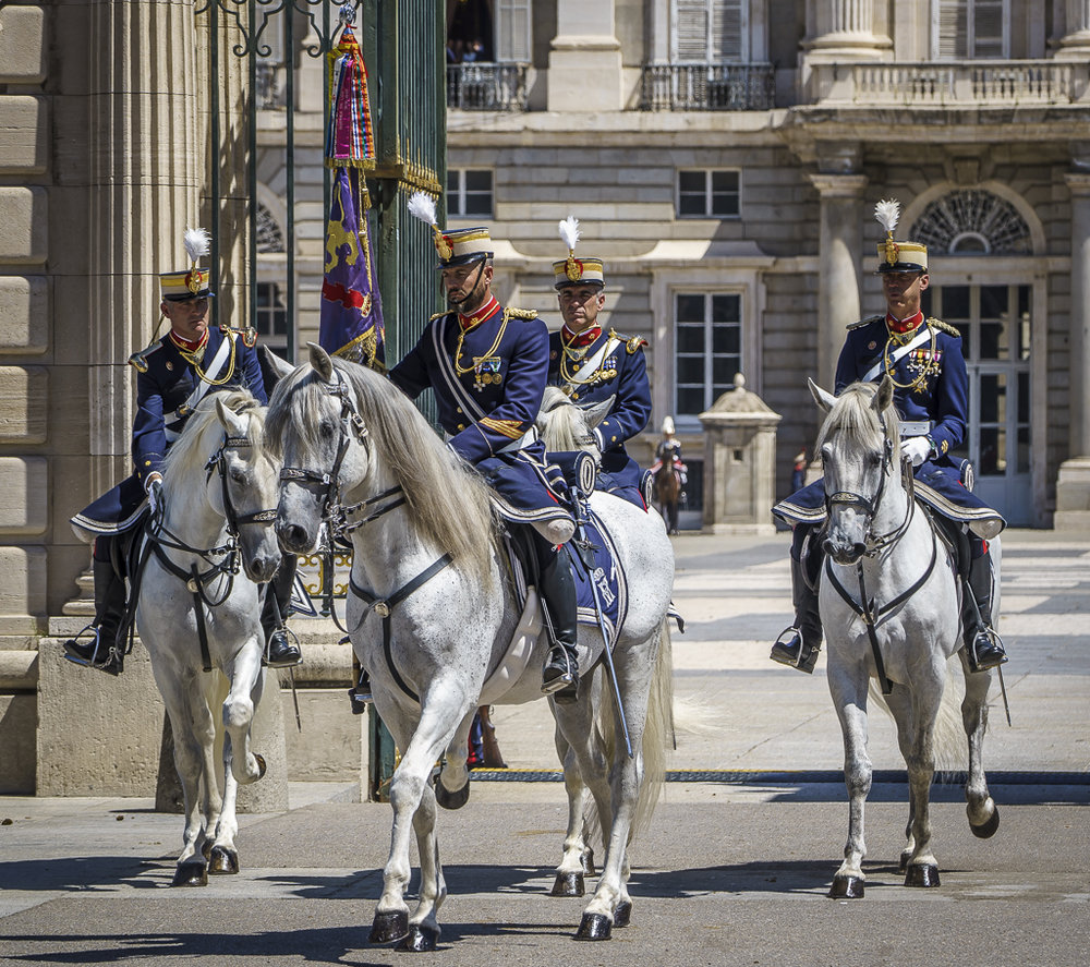 Relevo Solemne y Cambio de Guardia Real, Palacio Real, Madrid, España