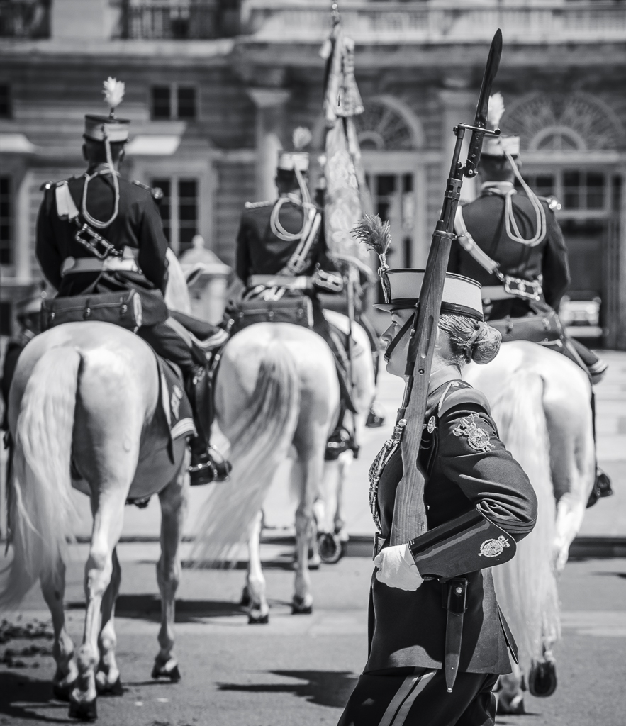 Relevo Solemne y Cambio de Guardia Real, Palacio Real, Madrid, España