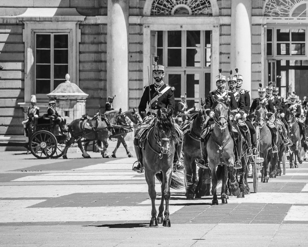 Relevo Solemne y Cambio de Guardia Real, Palacio Real, Madrid, España