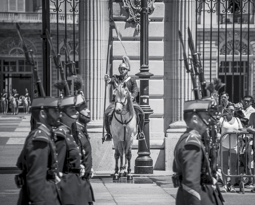 Relevo Solemne y Cambio de Guardia Real, Palacio Real, Madrid, España