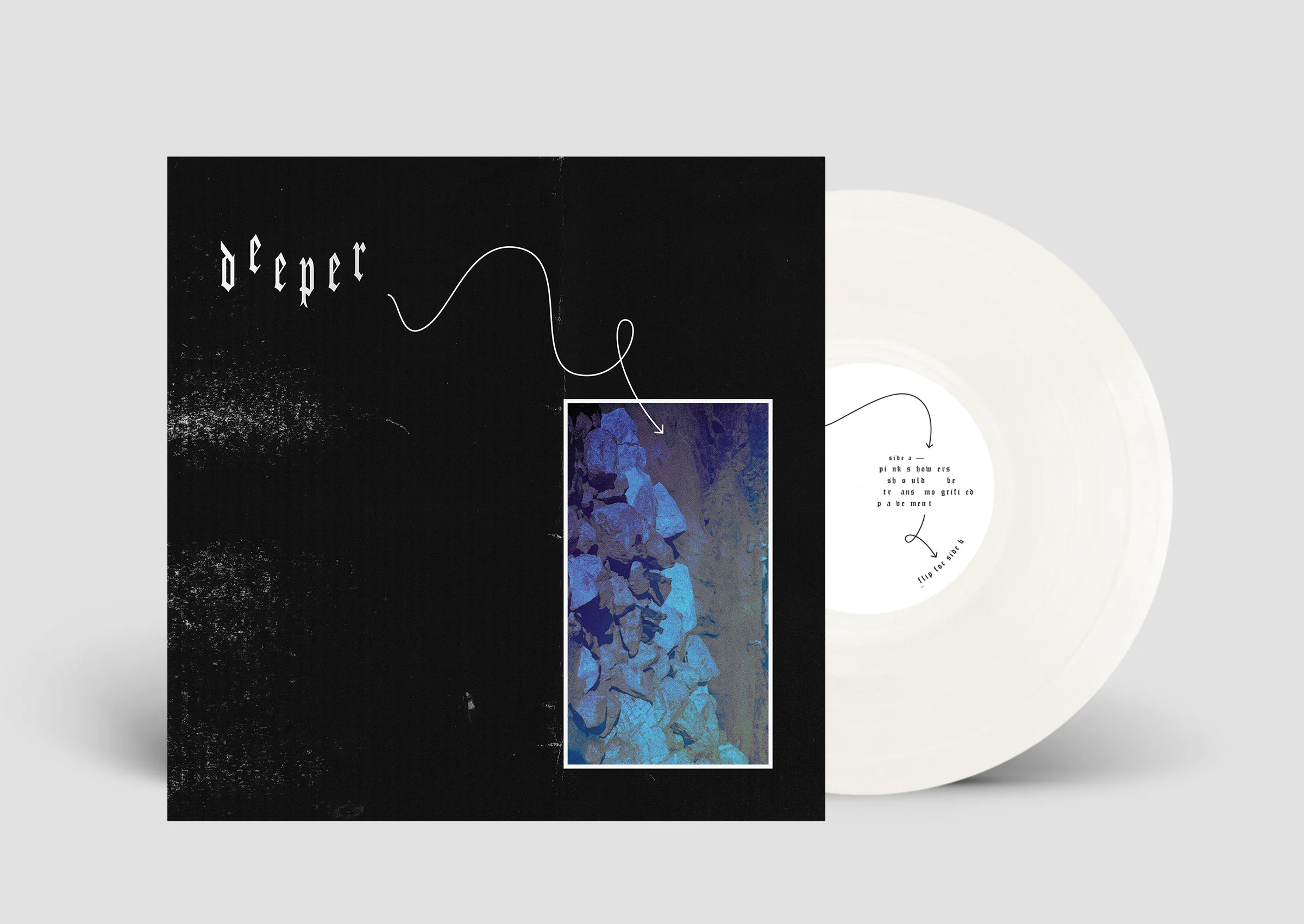 Deeper Self Titled LP Second Pressing on Dirty Clear Vinyl !
