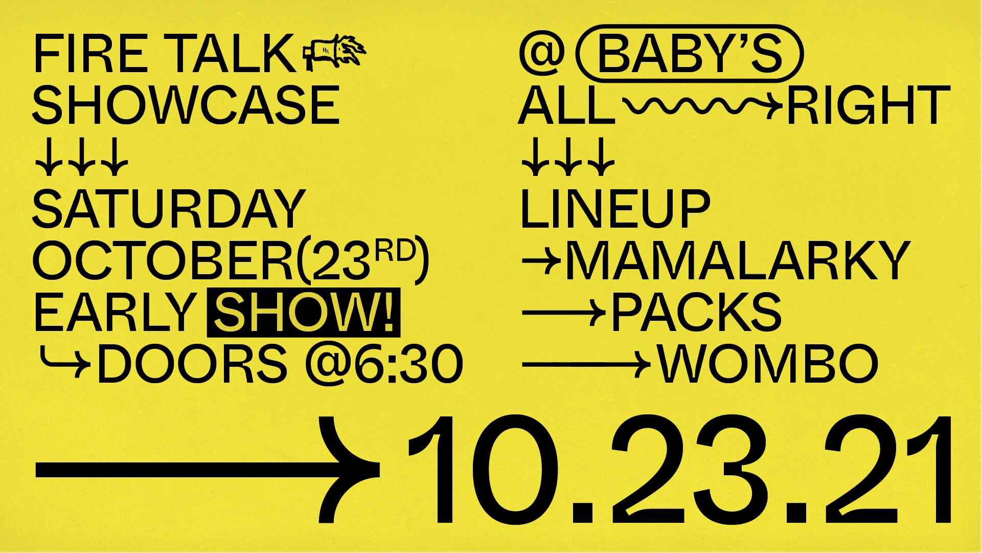 Announcing! Fire Talk Showcase In NYC October 23rd