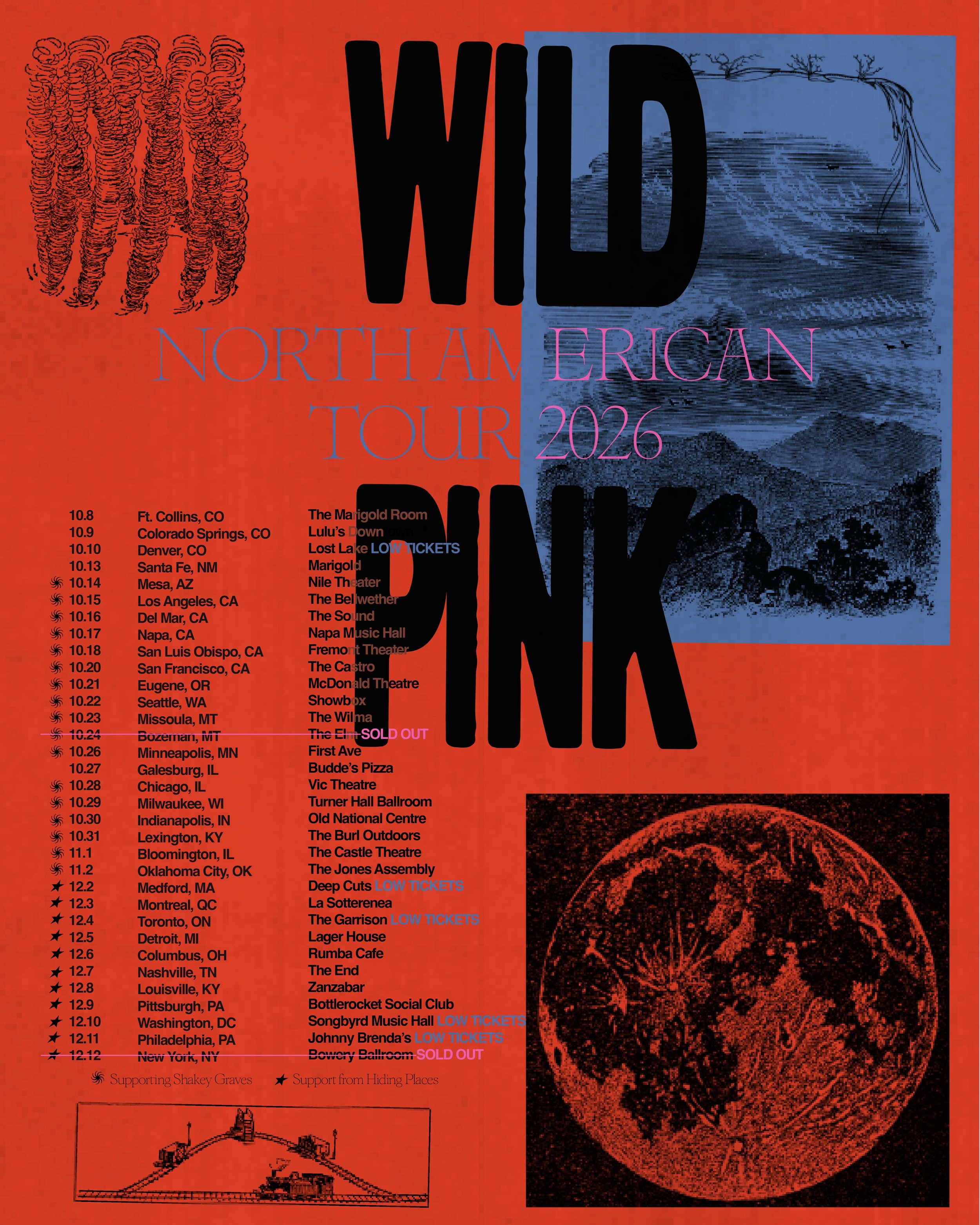 @wildpinknyc merch refresh for @bandcamp friday + tickets moving fast for all upcoming tour dates 🌩️ 

don&rsquo;t sleep