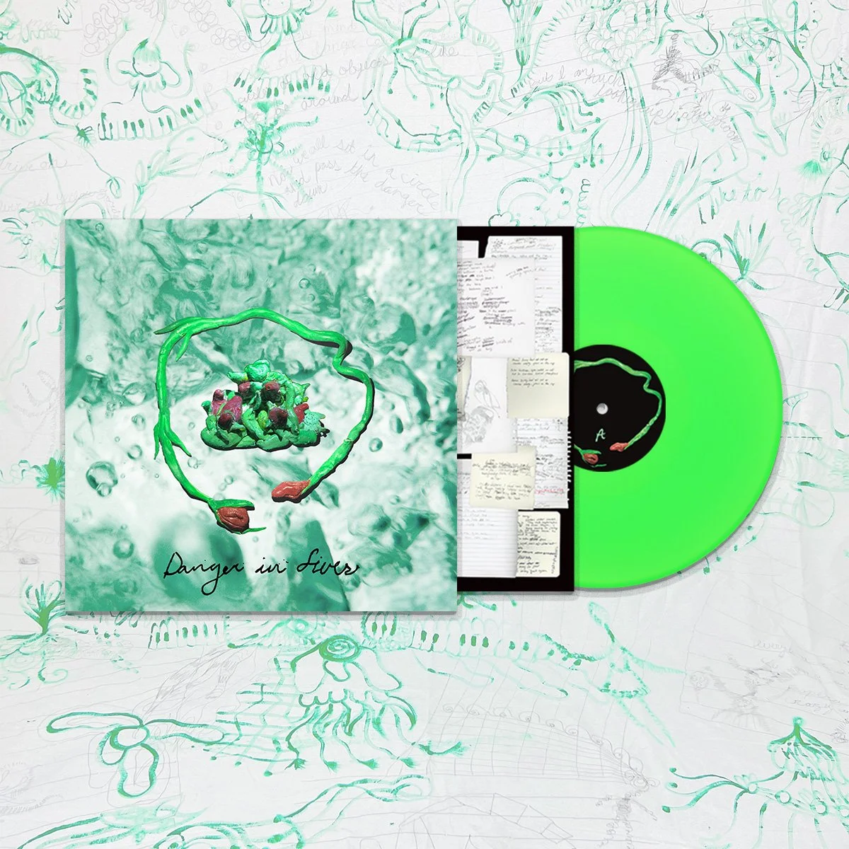 Wombo - Danger in Fives - Neon Bog vinyl.jpg