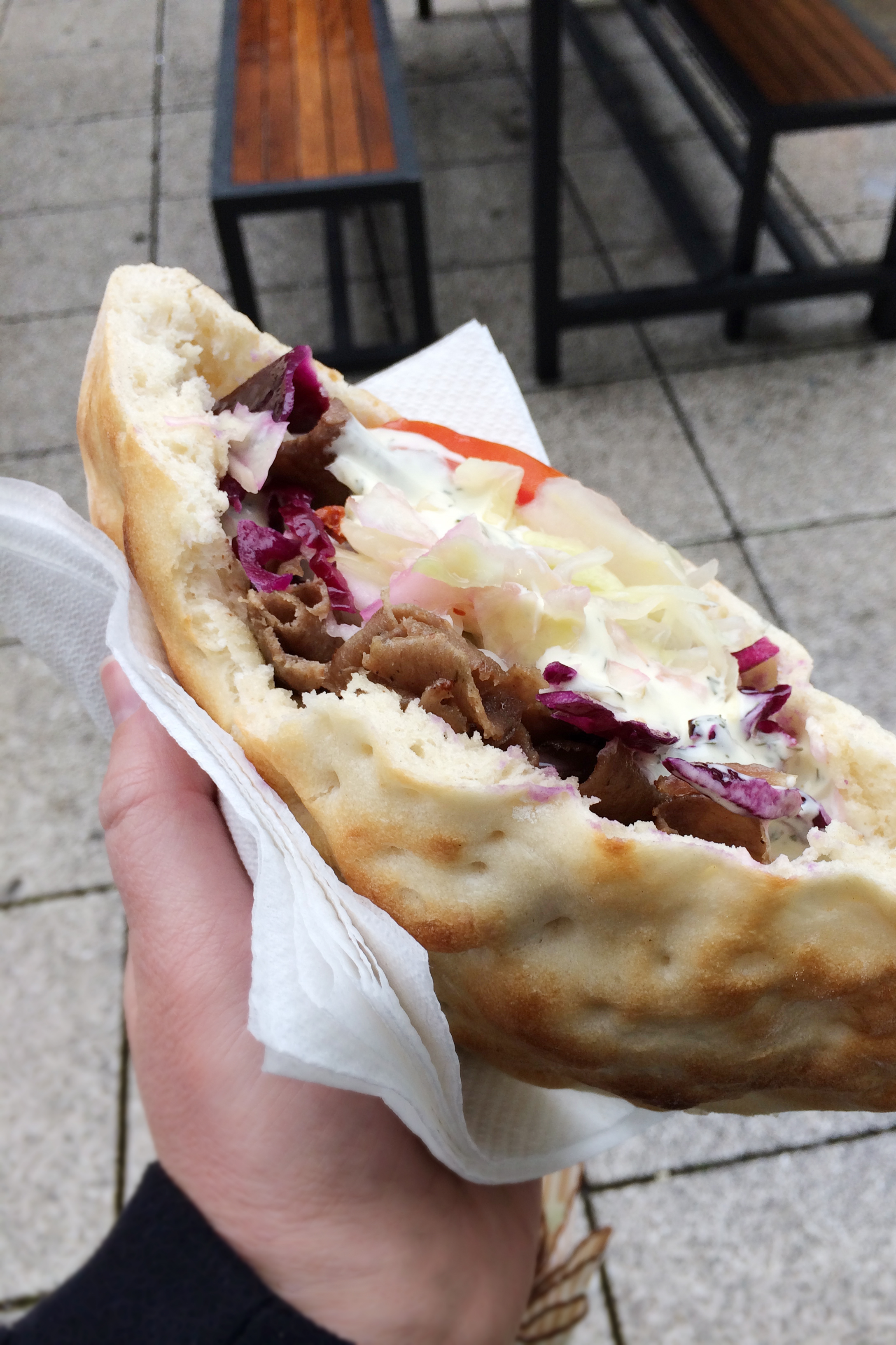 My second kebab the same week! One of the girls recommended this kebab place to me—apparently it is THE place to get a kebab if you are a teenager in Stuttgart :)