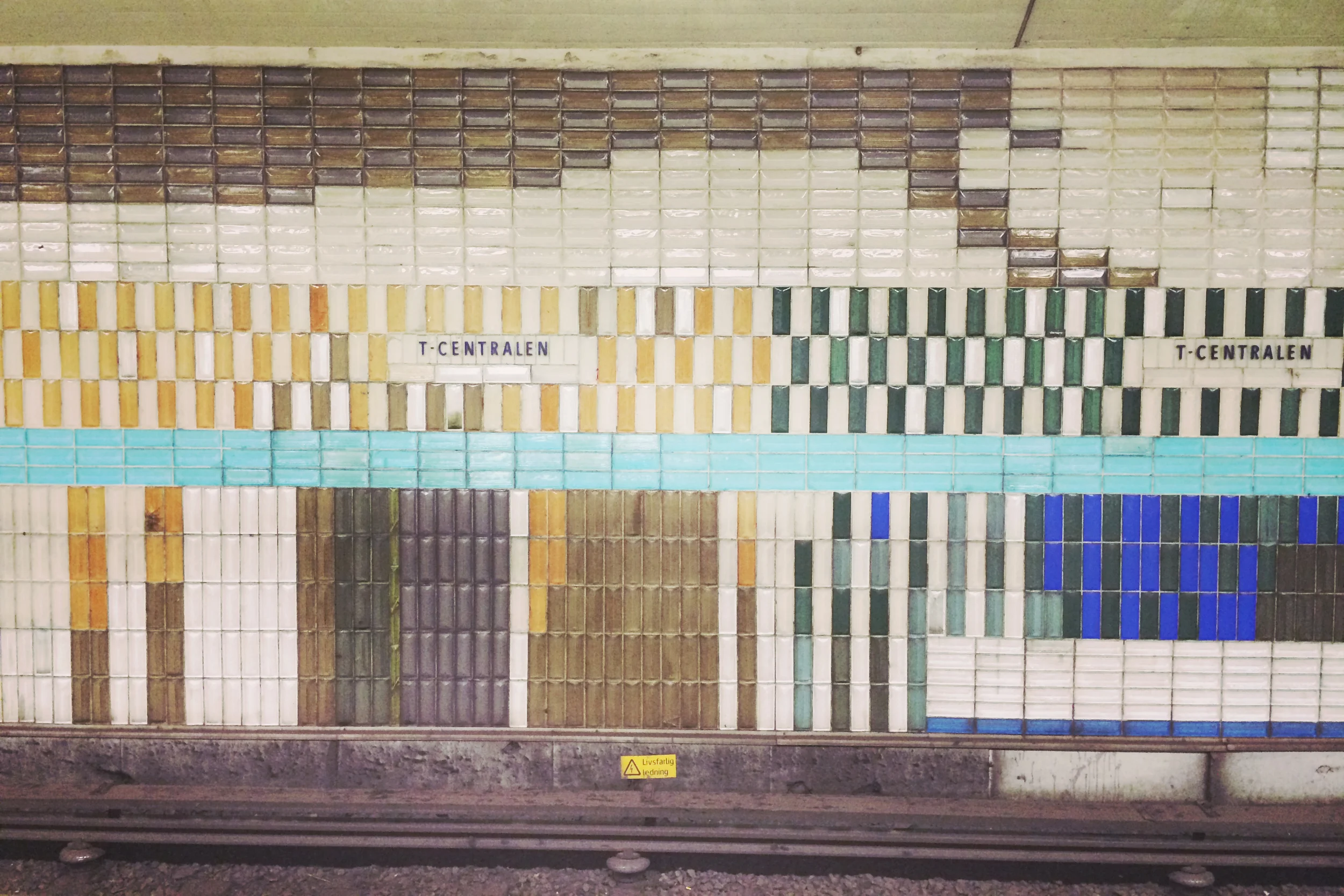 Stockholm has fun, decorated tunnel-train stations.