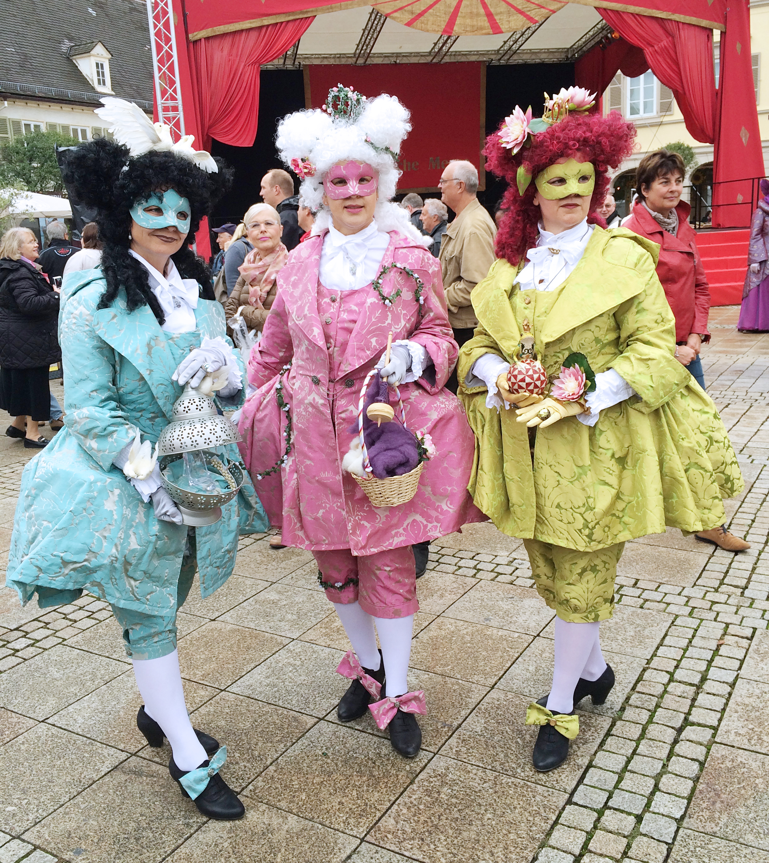 We debated what princesses these lovely ladies are representing. Maybe Cinderella (with the glass slipper), Sleeping Beauty (with the spindle), and the Frog Princess (with the frog wearing a crown).