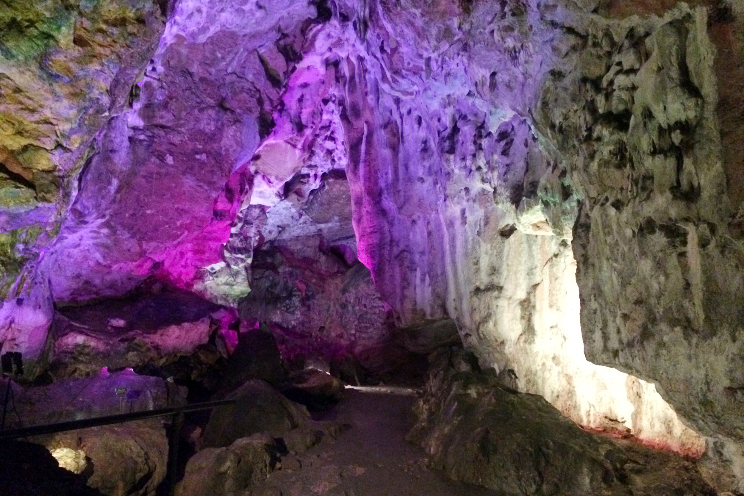 Near the end, we found a cave-of-wonders of sorts, with color-changing lights!