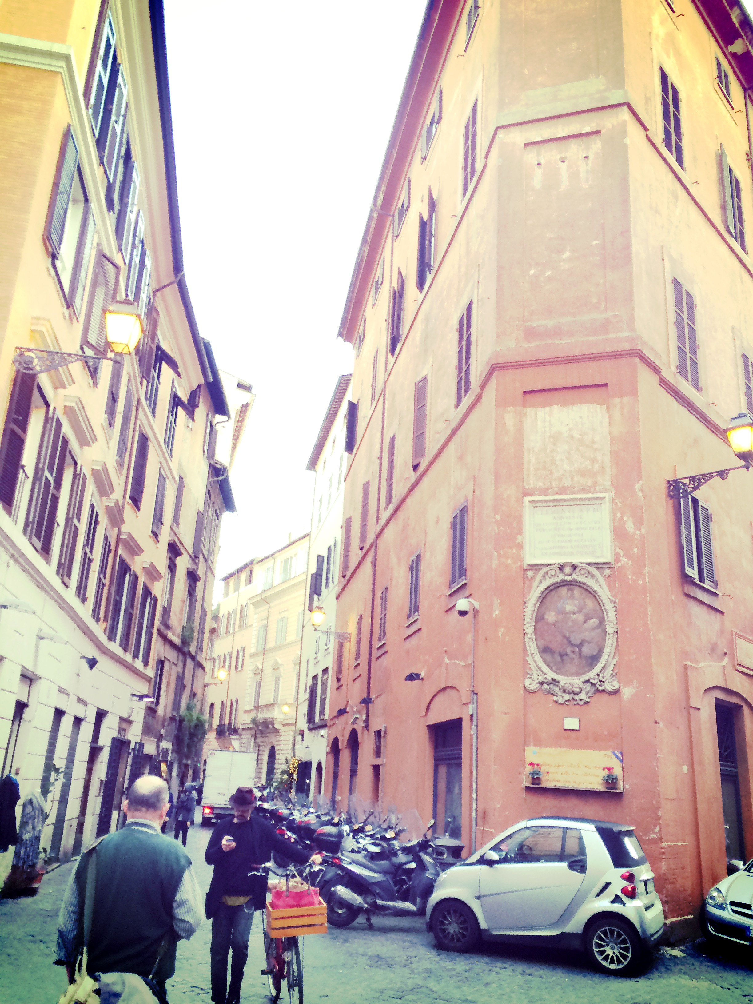 There's just a framed painting hanging out on the street corner :)