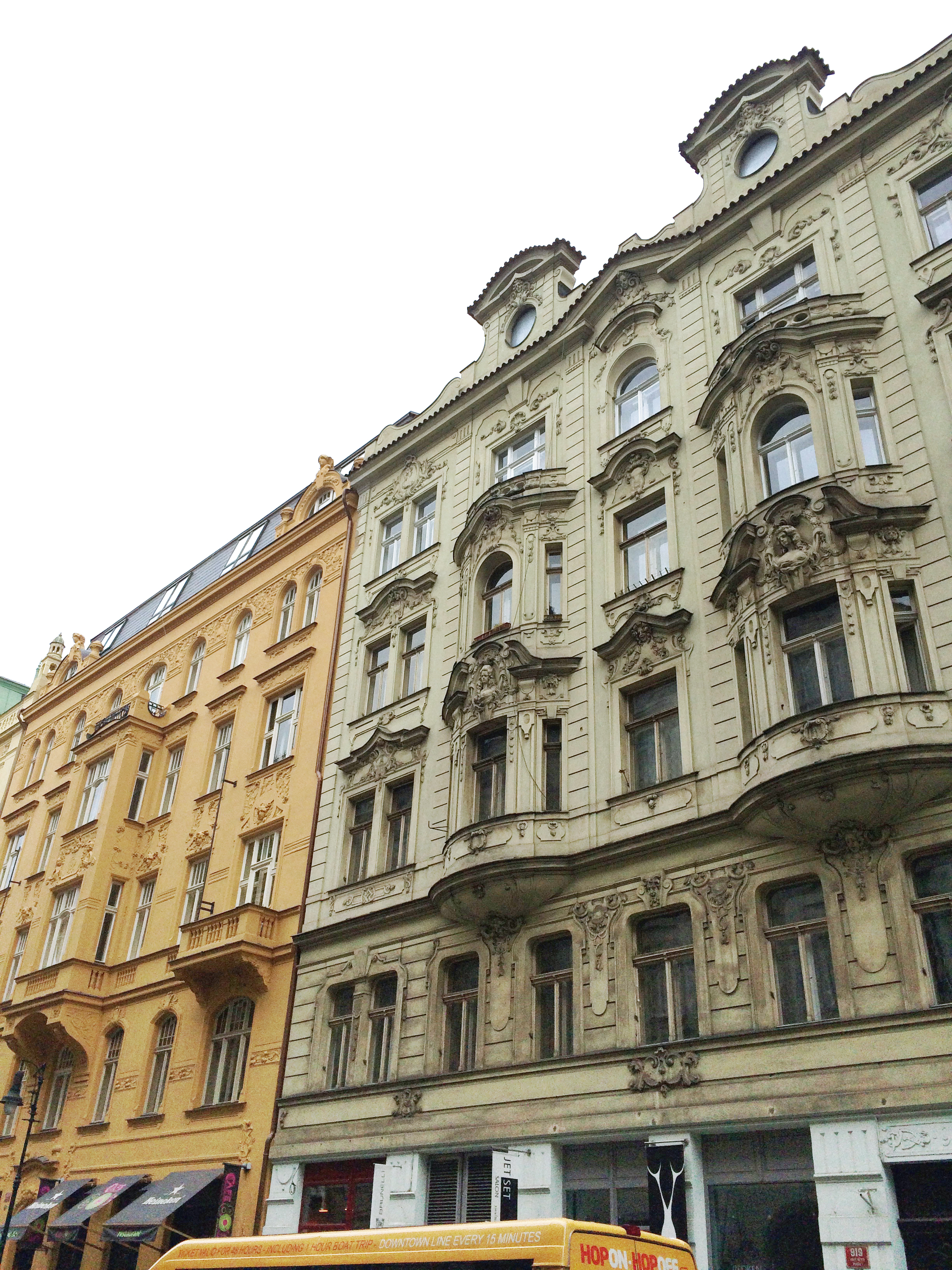 Love the colors and details on these apartment buildings.
