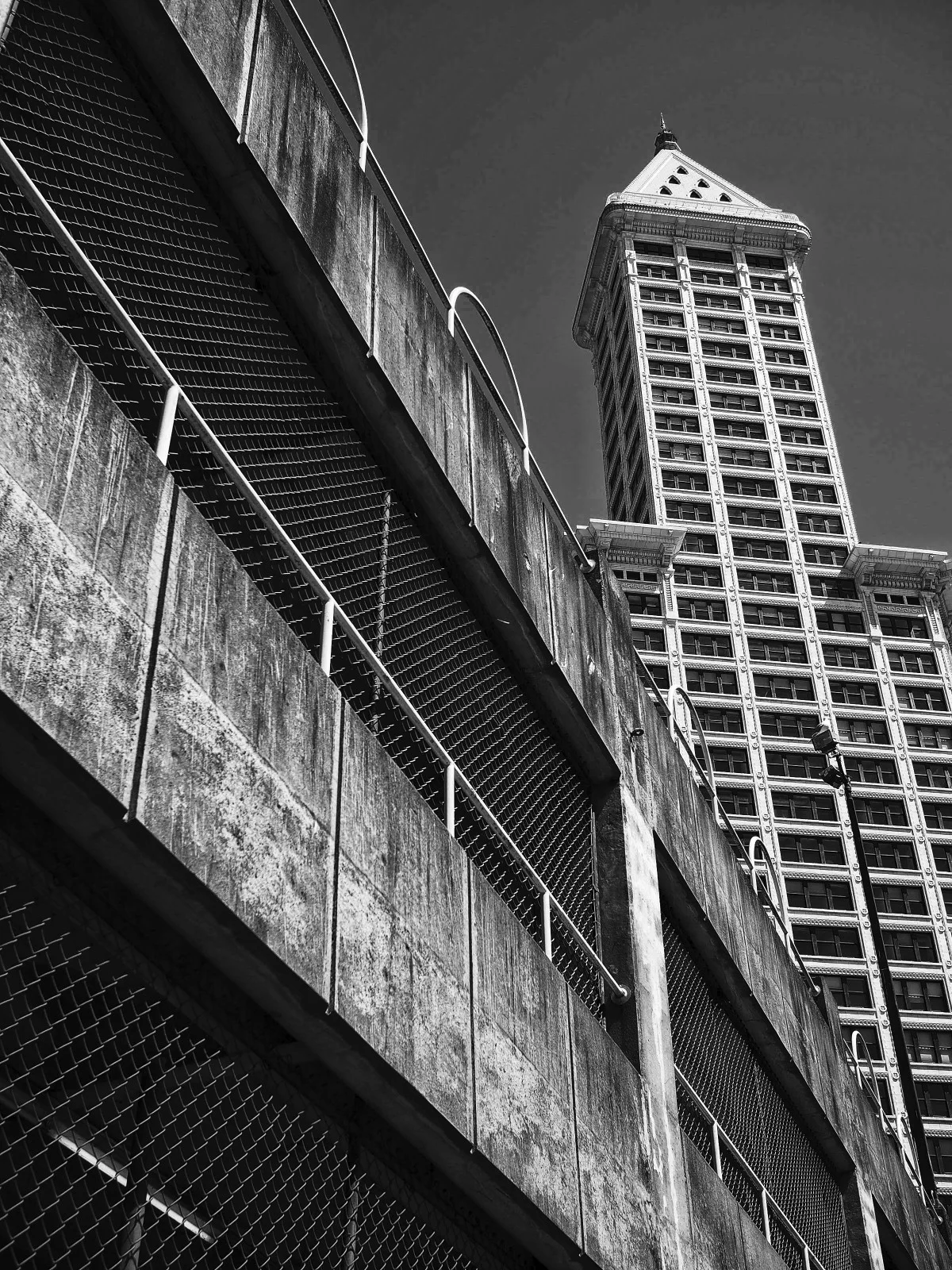 Smith Tower as seen from Pioneer Square