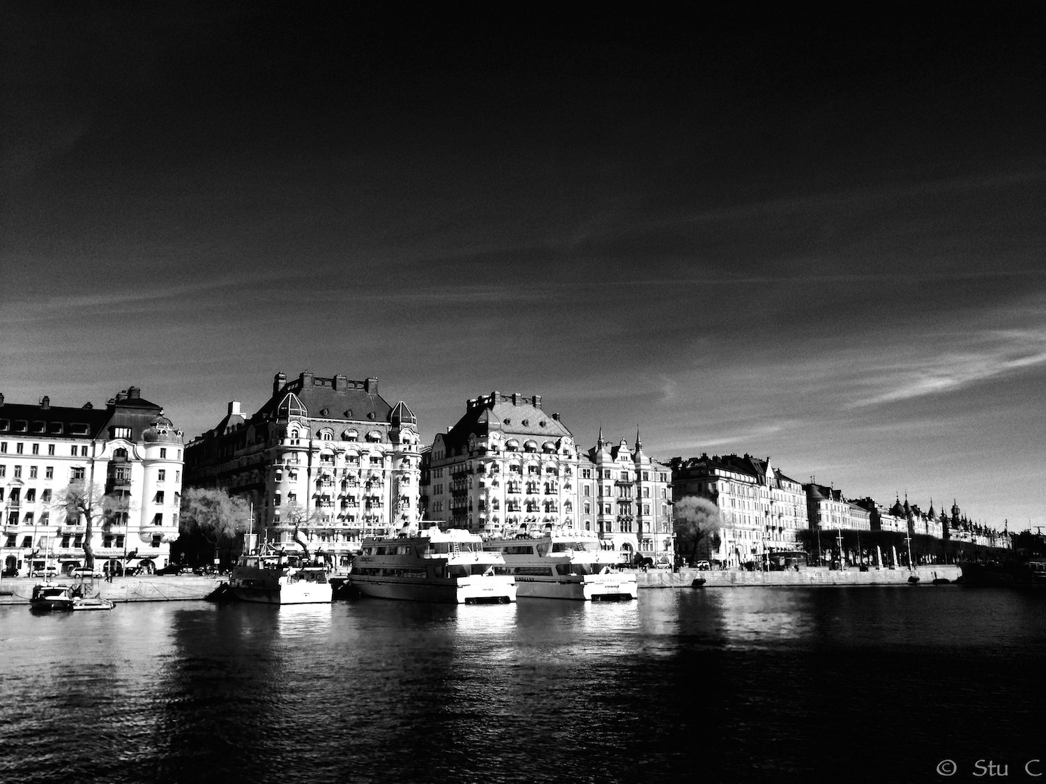 Straight from the iPhone; overblown highlights, blotchy sky, IOS Camera Noir filter