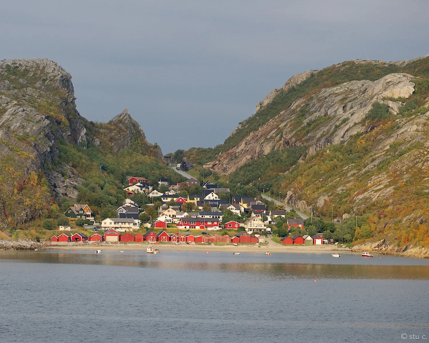 Just leaving the port of Bodo, the ferry sailed past this hamlet, a tiny enclave called Kvalvika