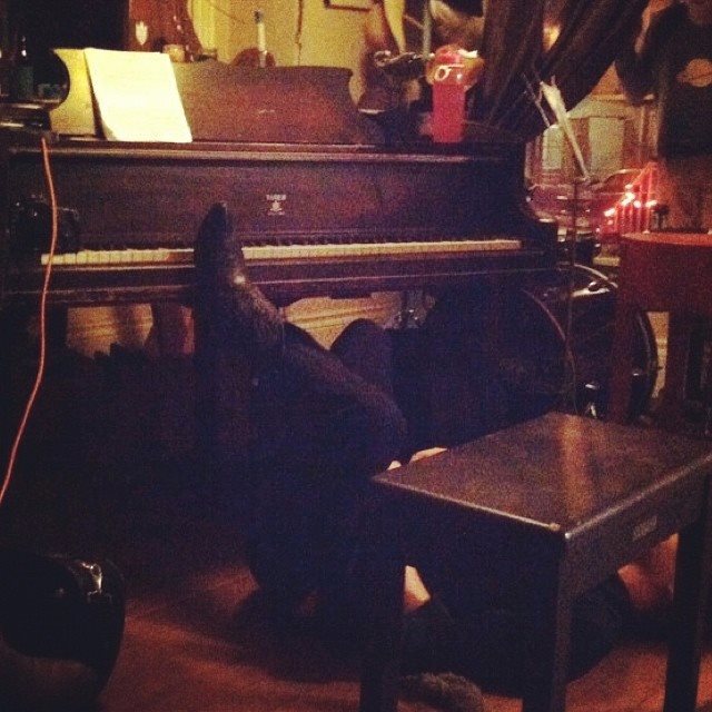 The evening of course ended with me on the floor playing the Piano. 