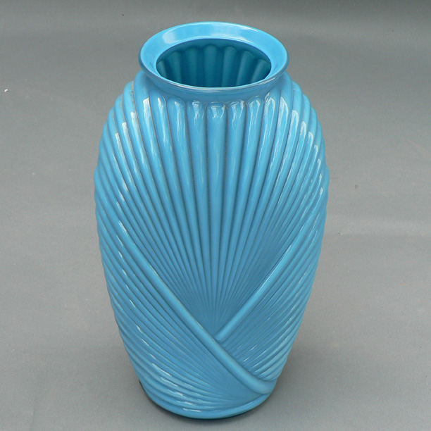 Ribbed Art Deco Glass Vase — Frederick P. Victoria & Son, Inc.