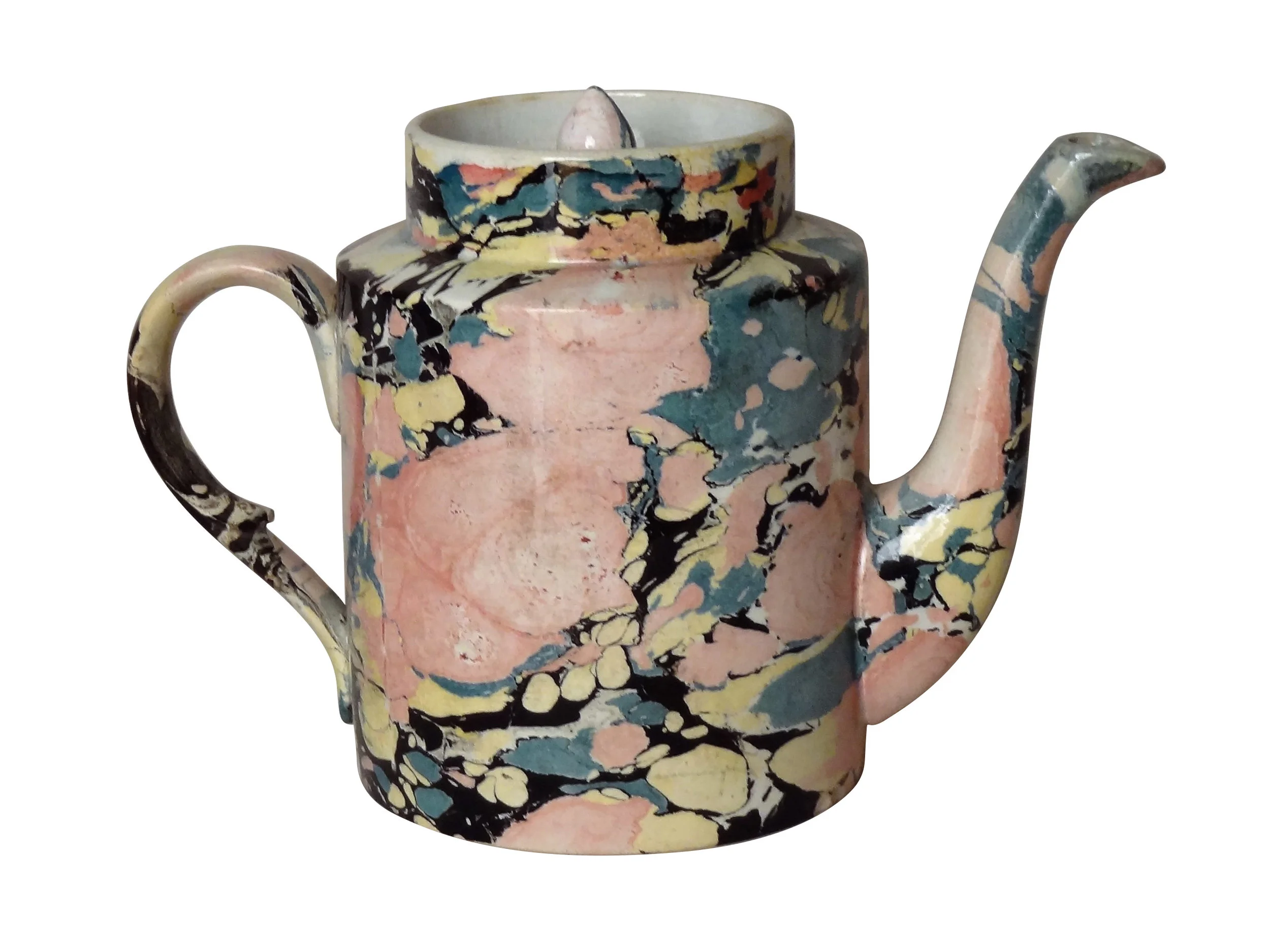 A Sarreguemines Tea Pot