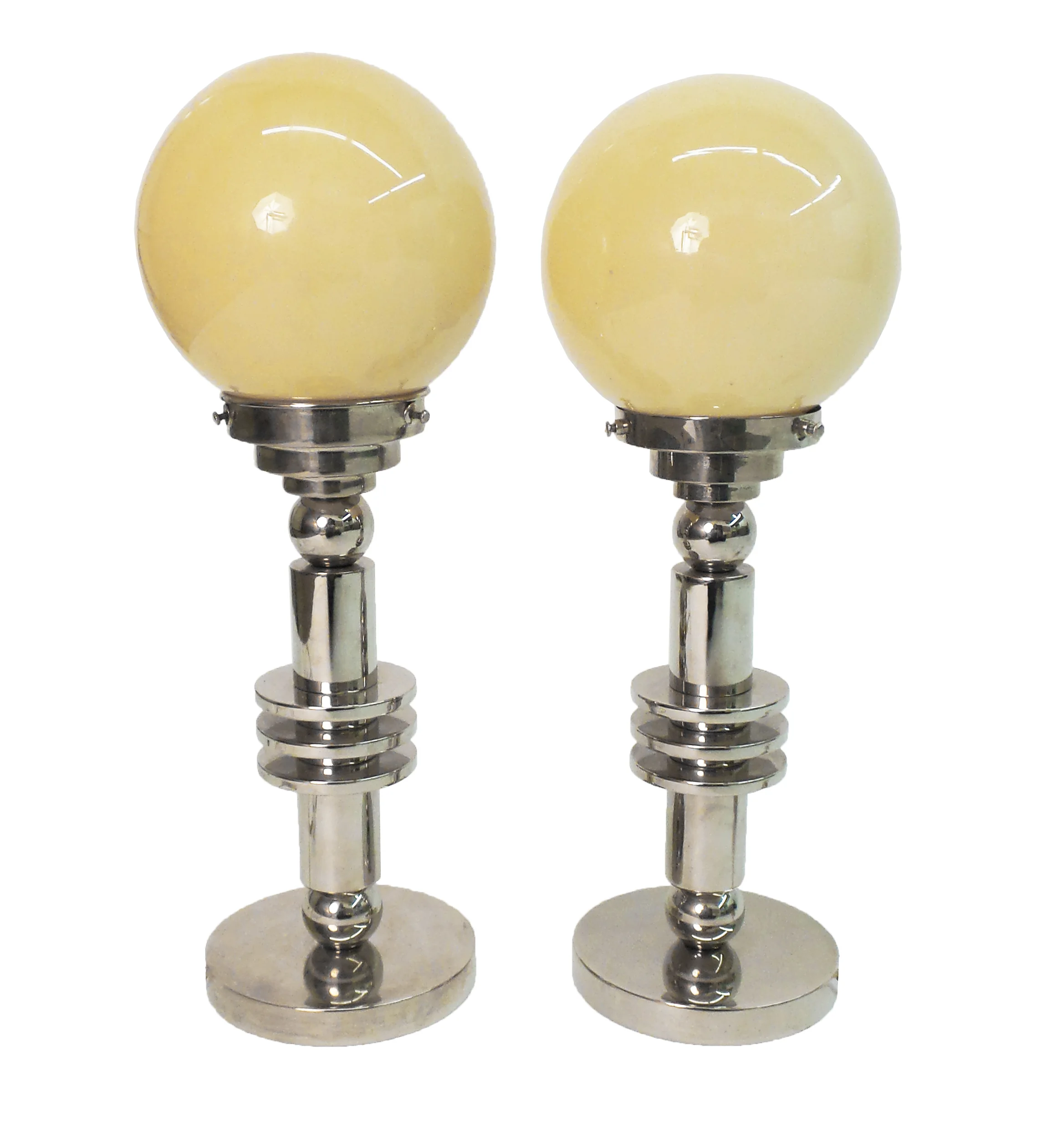 Modernist Chrome Table Lamps