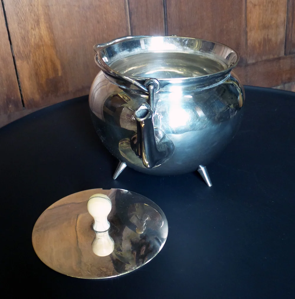 christopher dresser silver A Christopher Dresser sterling silver sugar basin and shovel