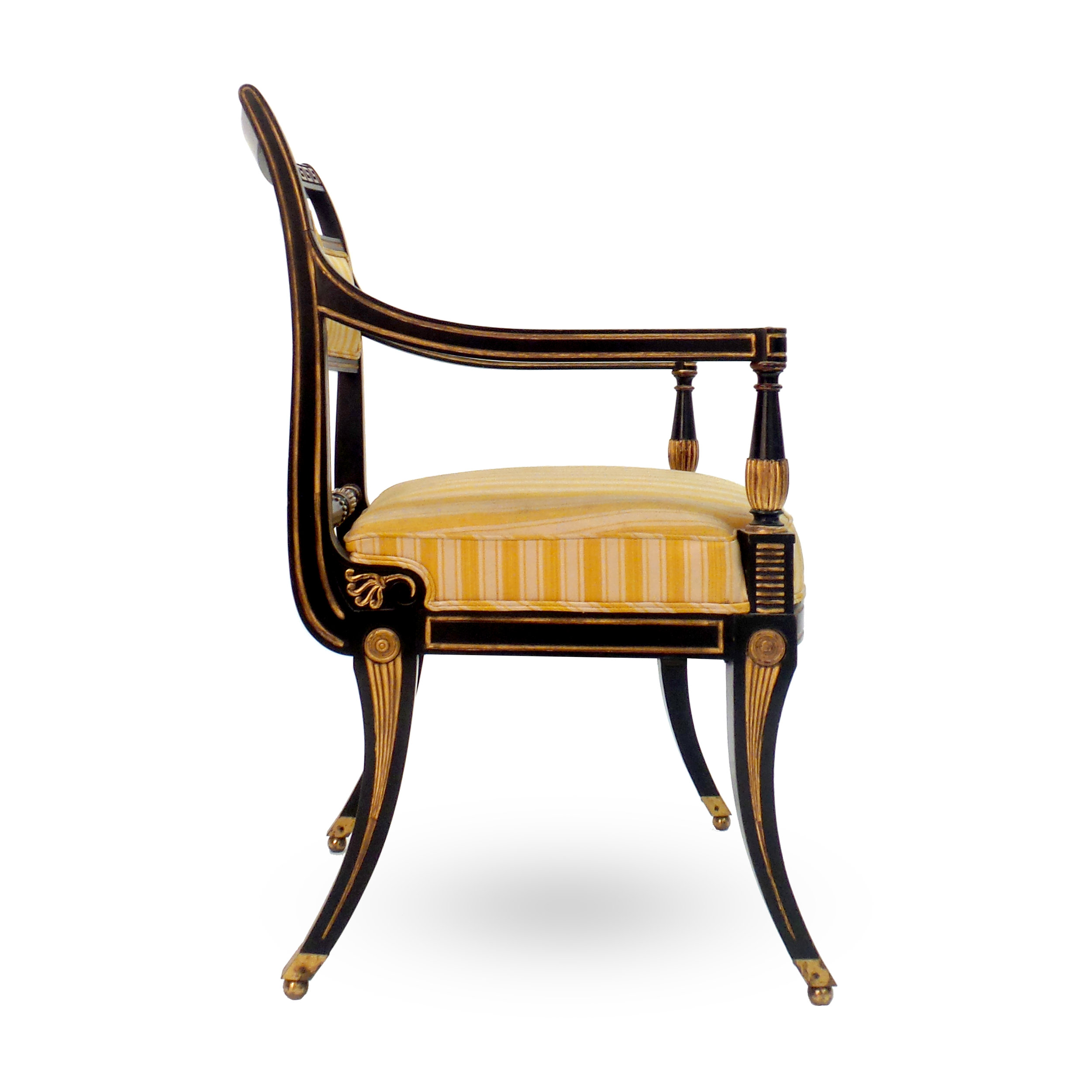 Викторианский стул. Кресло Ампир на колесиках. Regency Style. Chair legs