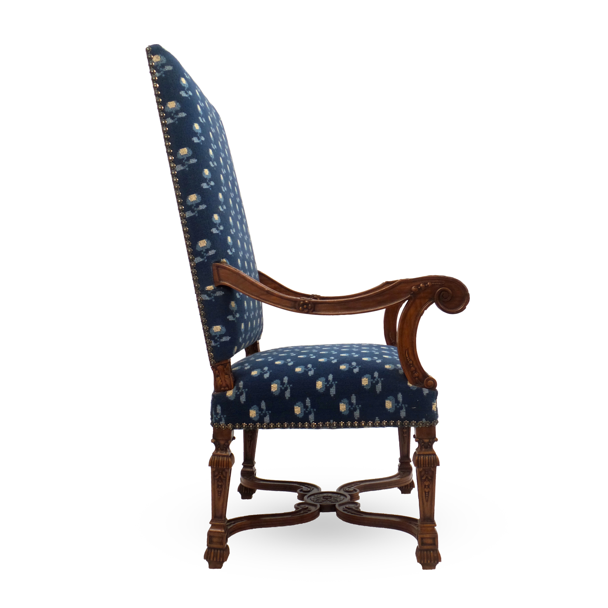 R1062-Finely-carved-reproduction-Louis-XIV-style-high-back-open armchair-stretcher-solid-wood-Victoria-&-Son-Custo-Furniture-Made-To-Order-Dining-Room-Decor-Classic-Floral.jpg