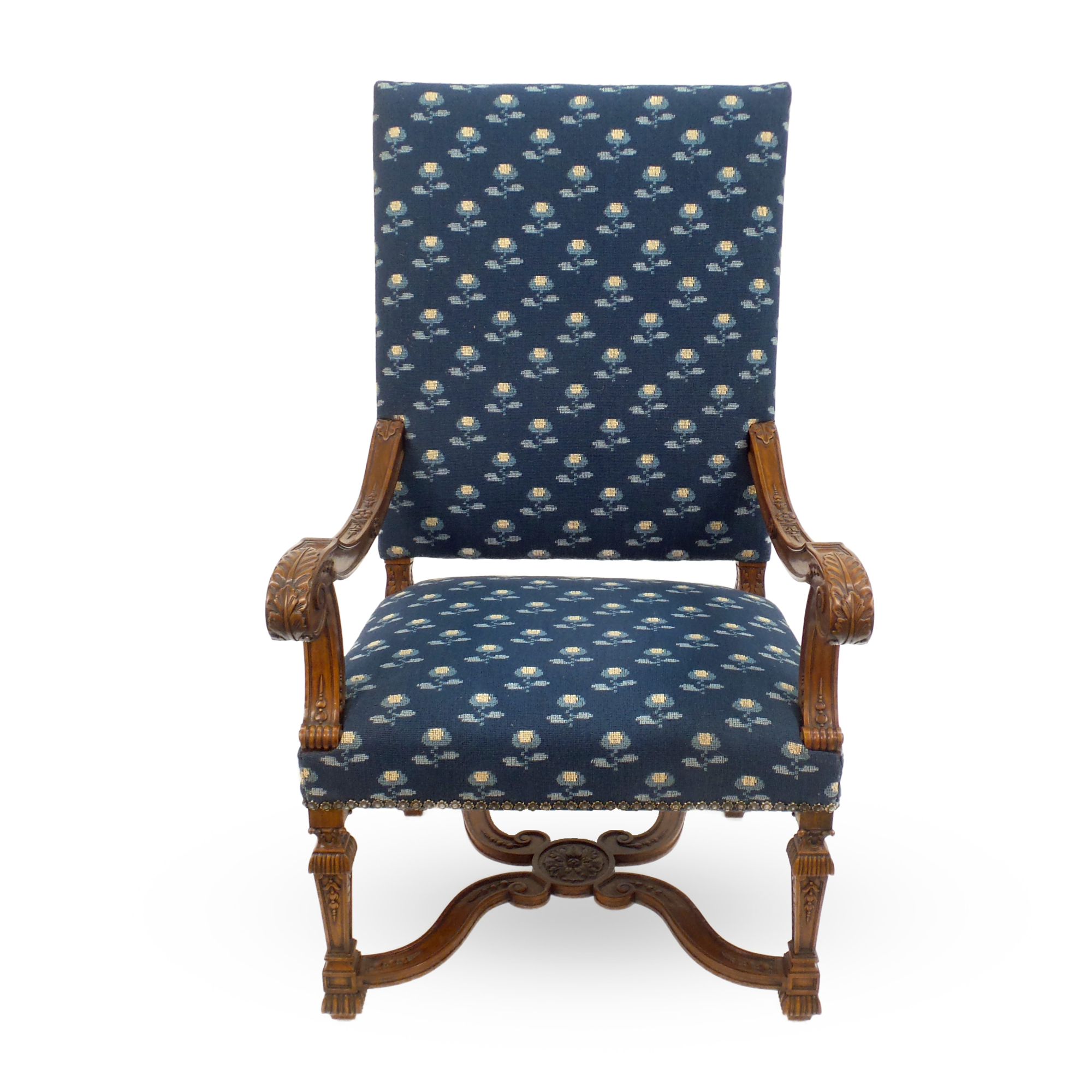 R1062-Finely-carved-reproduction-Louis-XIV-style-high-back-open armchair-stretcher-solid-wood-Victoria-&-Son-Custo-Furniture-Made-To-Order-Dining-Room-Decor-Classic-Chic.jpg