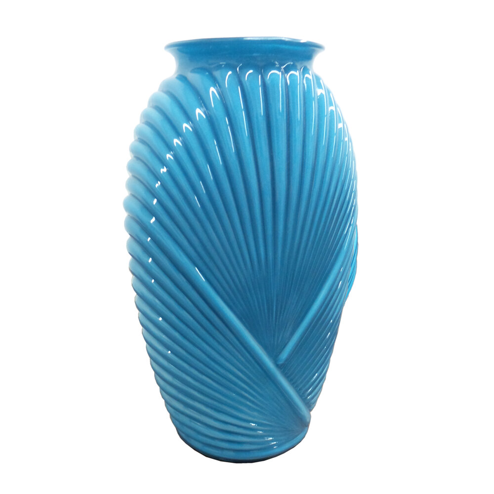 Ribbed Art Deco Glass Vase — Frederick P. Victoria & Son, Inc.