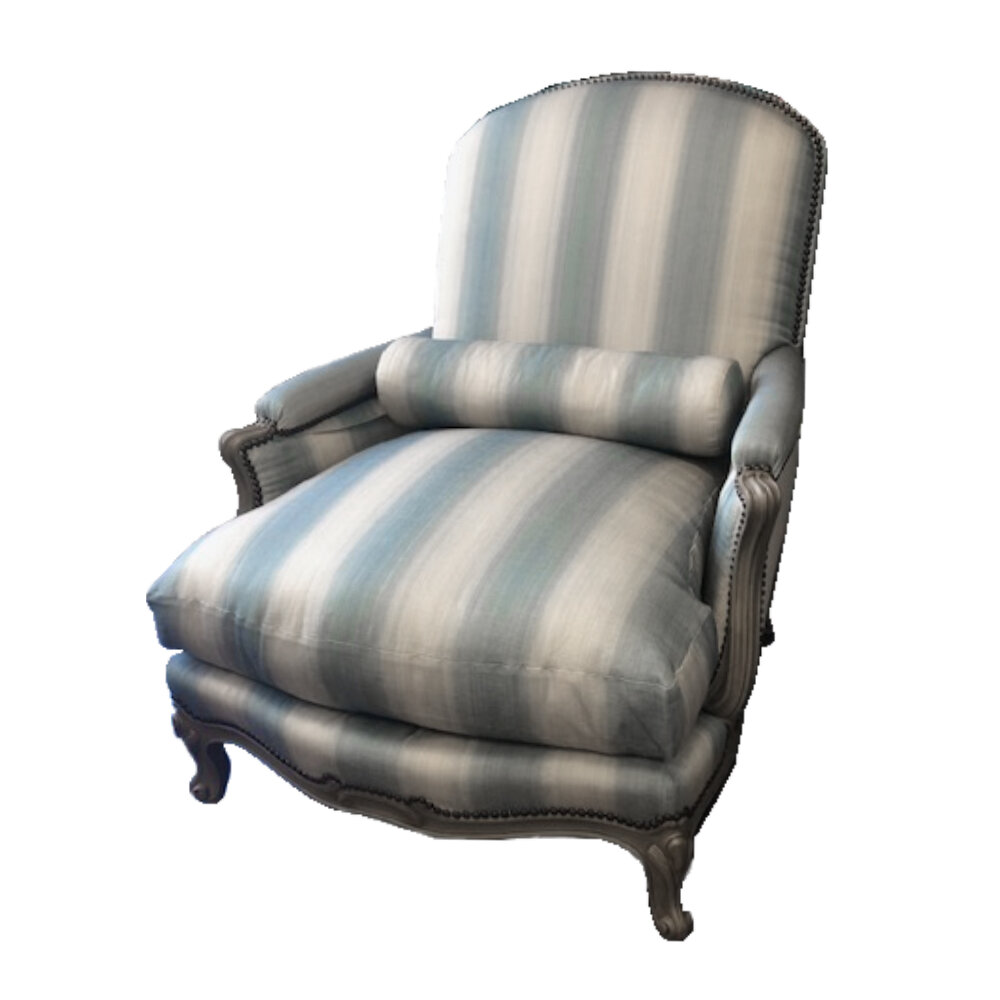R641-Jansen-style-Barroux-bergere-wood-upholsterd-nailhead-trim-Victoria-&-Son-Custom-Furniture-Decor-Antiques-stripes-cushion.jpg
