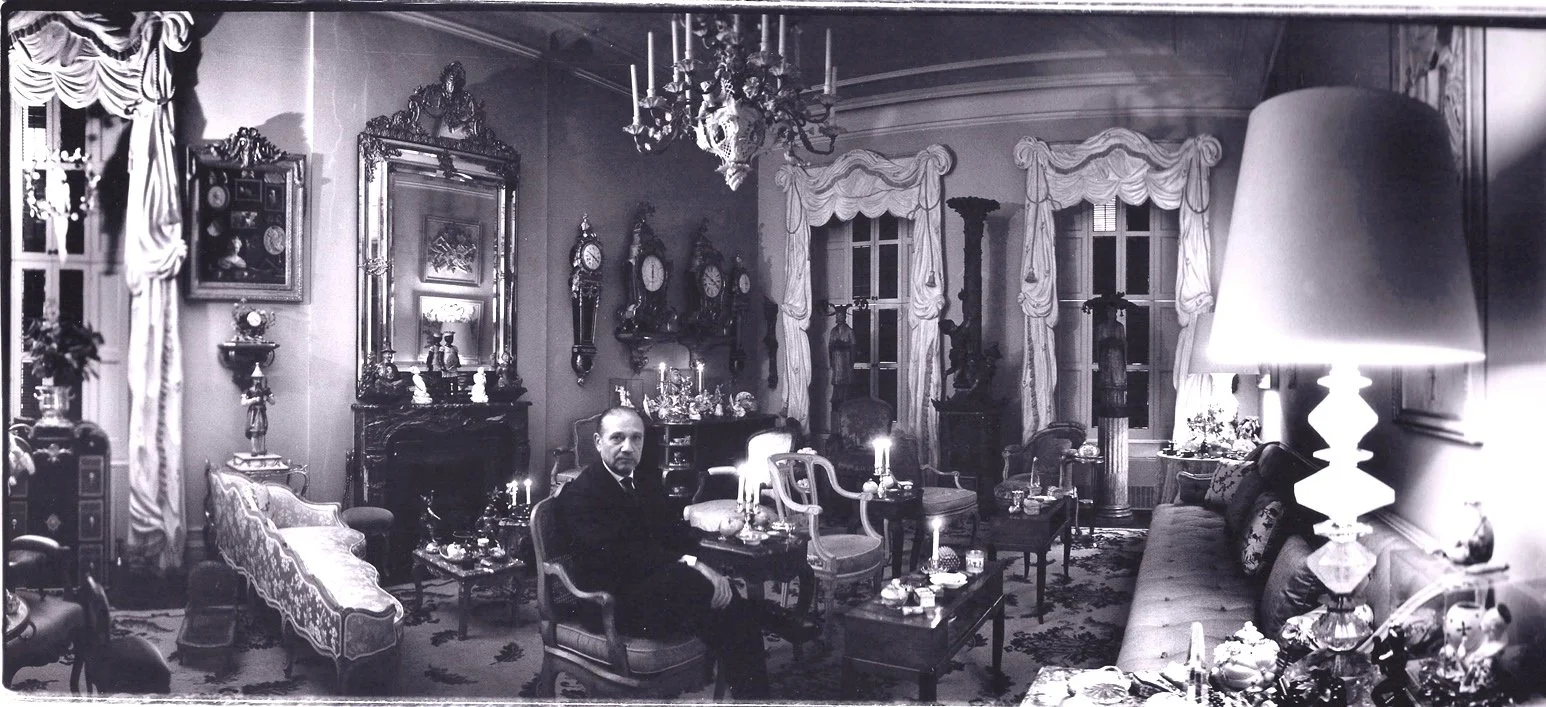 Frederick in his living room in the Dakota Building, Manhattan