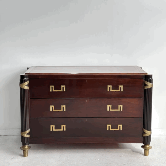 Directoire-style-commode-three-drawers-fitted-mortised-custom-cast-Greek-key-design-handles-turned-reeded-corners-ribbons-brass-legs-Victoria-&-Son-Furniture-Antiques-Dresser-Dra.GIF