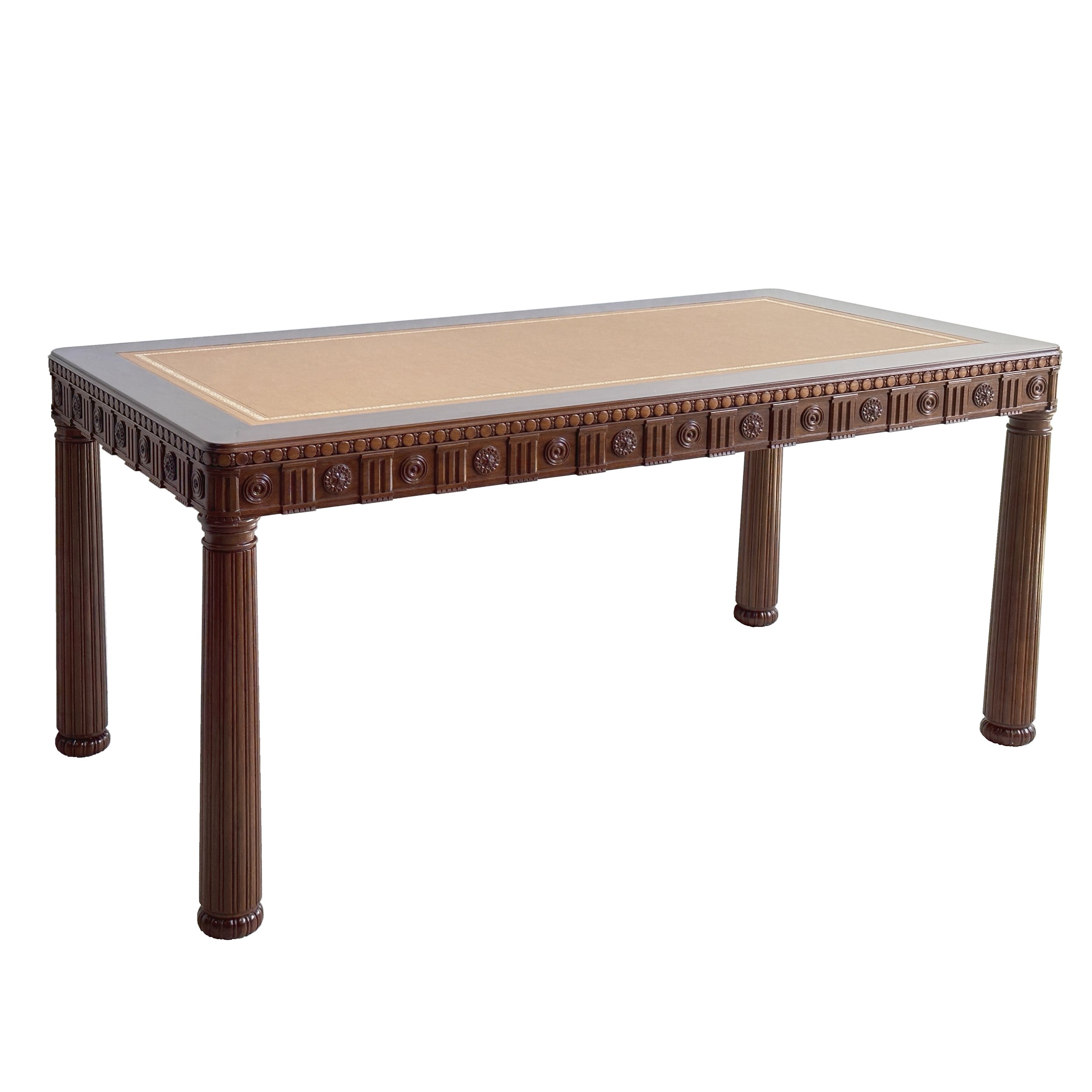 George-III-Style-Writing-Table-mahogany-hand-carved-neoclassical-decorative-motifs-tapering-legs-reeded-drawer-pattern-solid-high-relief-Victoria-&-Son-custom.jpg
