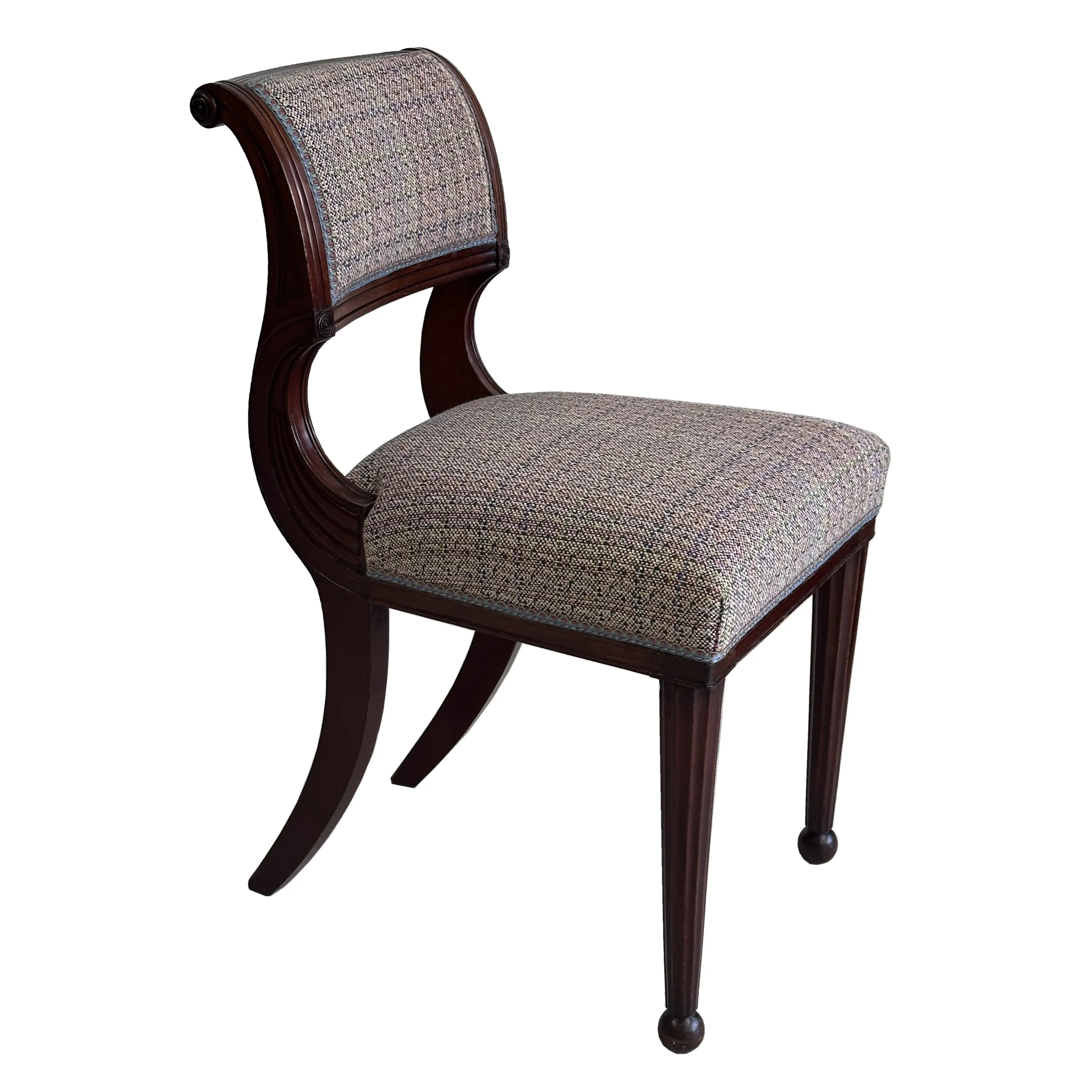 Carlton-Regency-Dining-Chair-English-style-upholstered-sabre-form-rear legs-turned-tapered-curved-carved-back-victoria-&-son-custom-bespoke.jpg