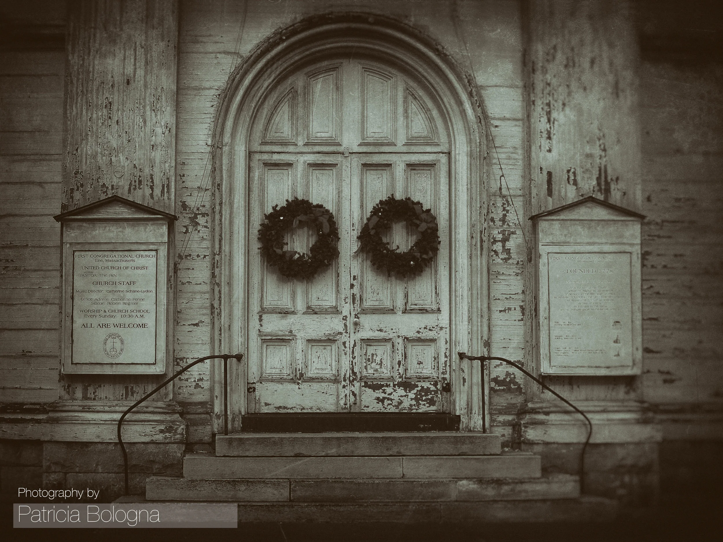 Church Doors at Christmas