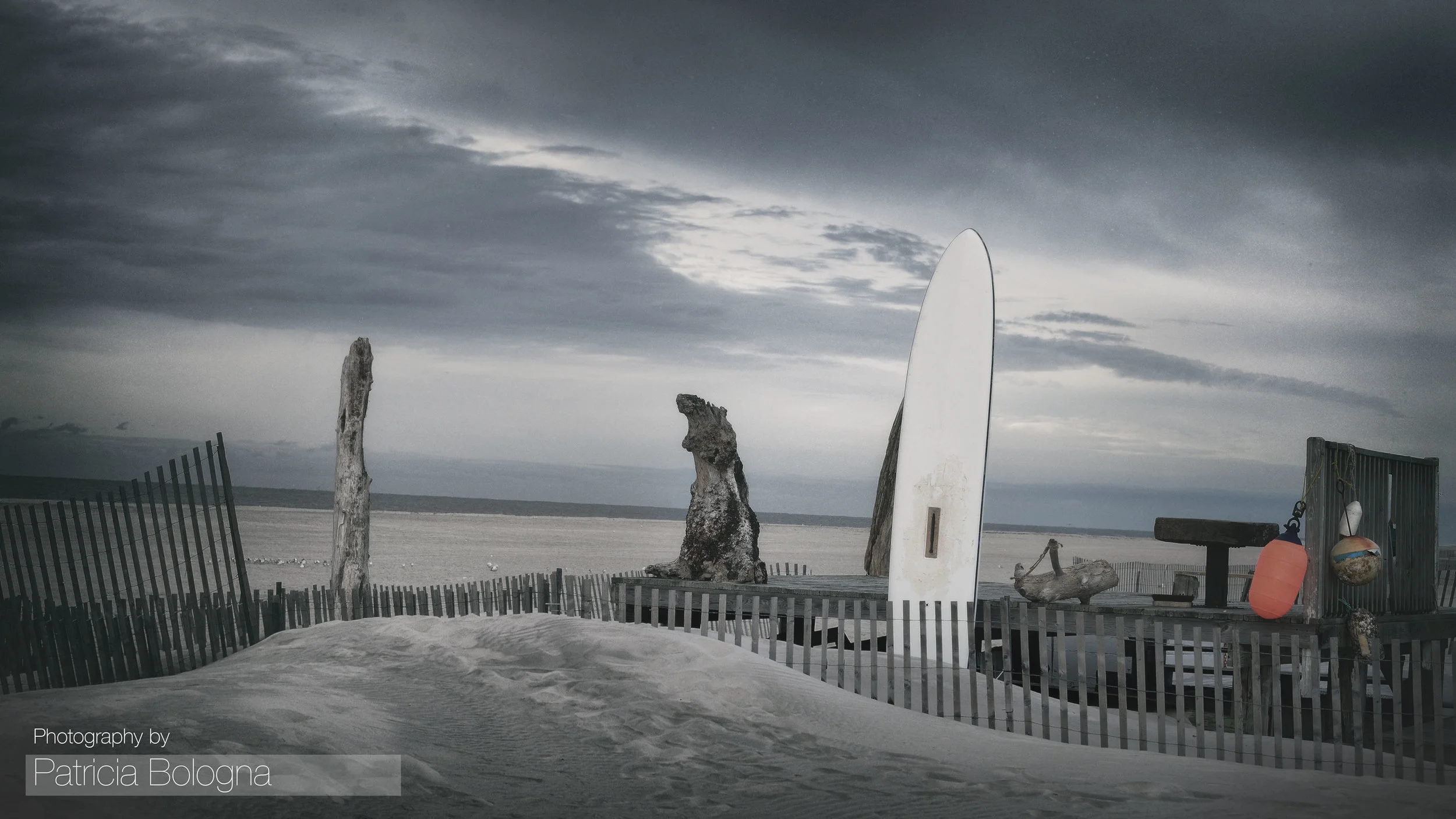 Surf Board at Sunrise at Jones Beach