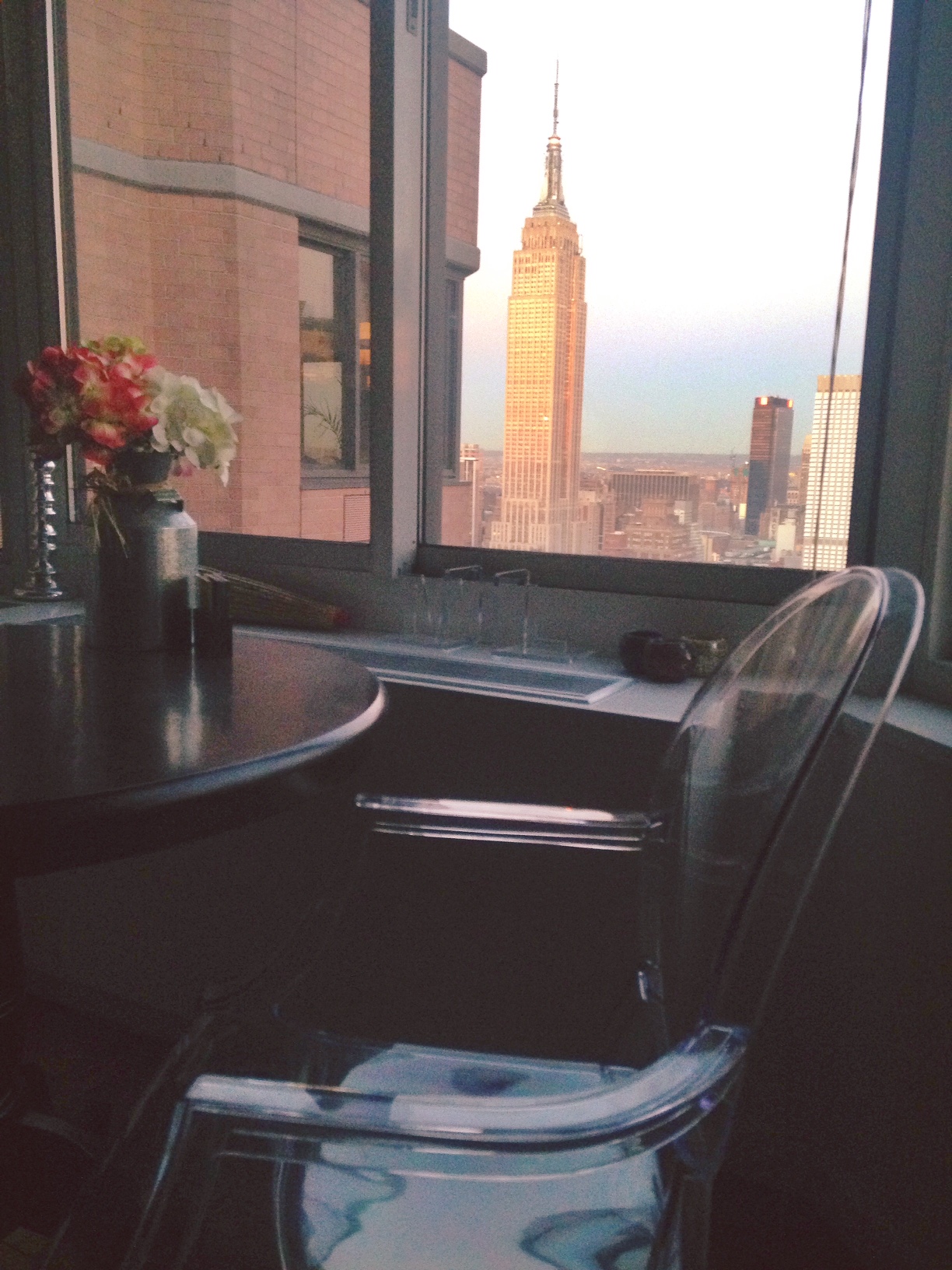 Michelle's stunning apartment view.