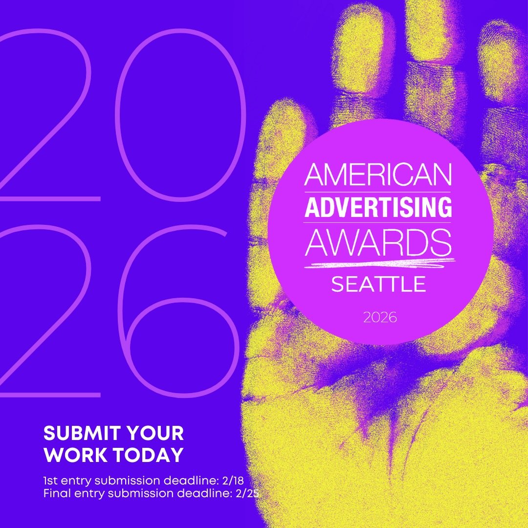 This year, at the American Advertising Awards Seattle, we&rsquo;re celebrating the work that couldn&rsquo;t exist without human minds and hearts. 

We encourage you to submit and celebrate your work. It&rsquo;s your year to #winanaddy

Visit the 🔗 l