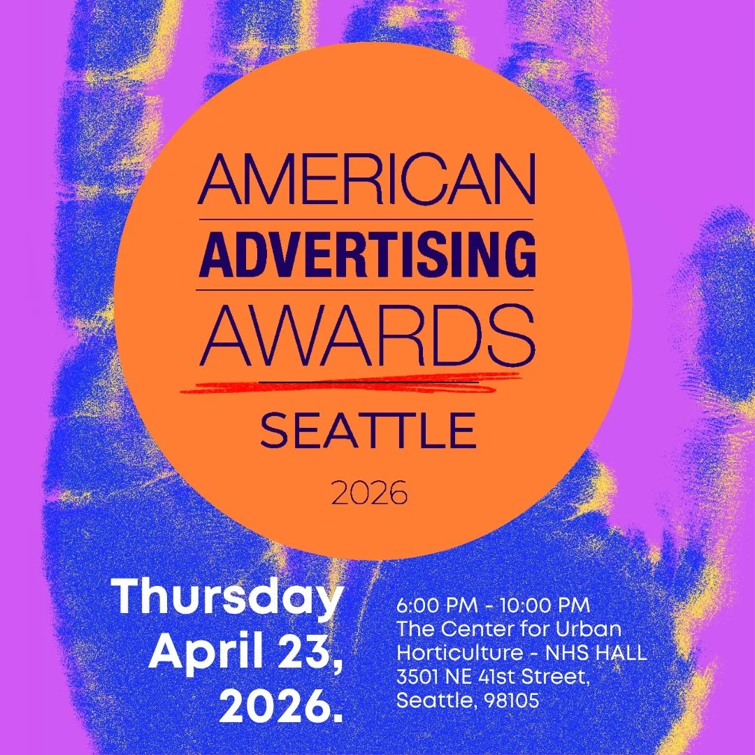 Seattle, it&rsquo;s time.

Time to celebrate the creativity in our region.
Time to celebrate your expertise.
Time to celebrate the people behind the work.

Join us for a night of recognition, connection, and community.

🎉 American Advertising Awards