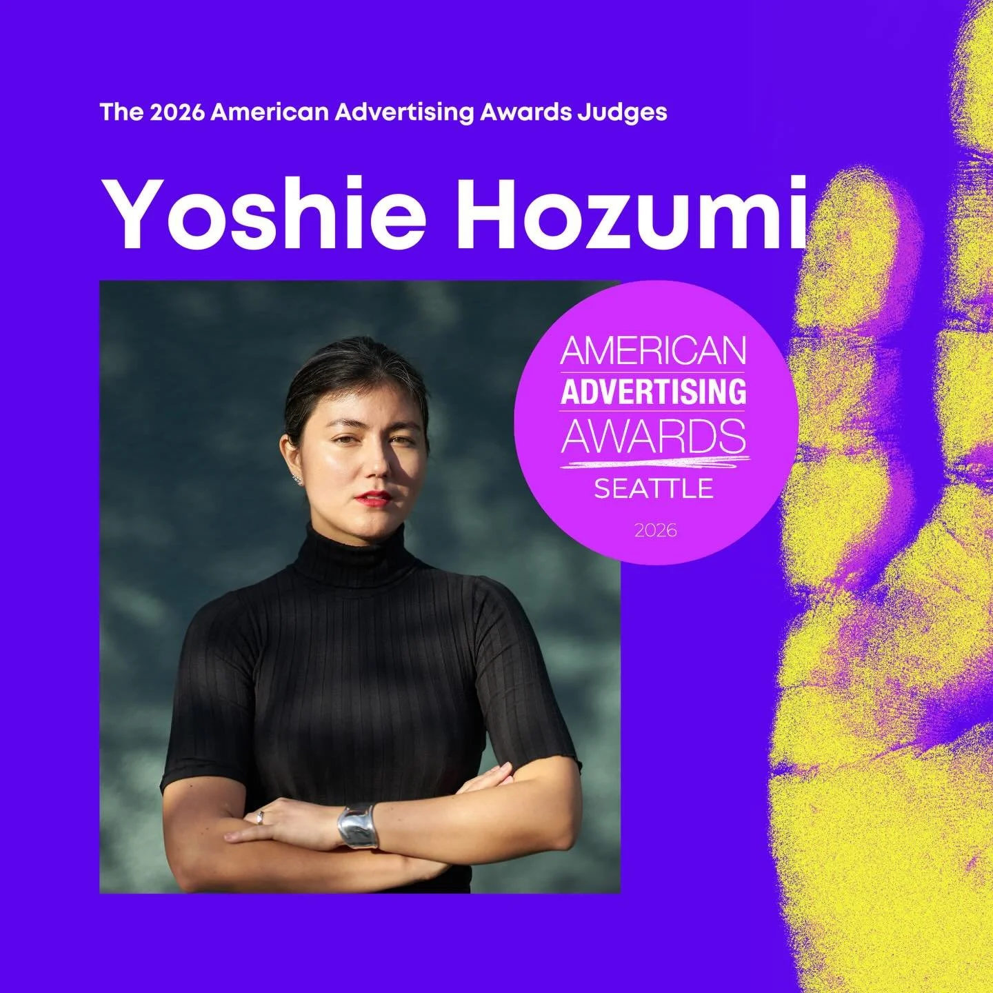 From Tokyo to New York to Los Angeles, Yoshie Hozumi brings a global creative perspective to this year&rsquo;s judging panel. Currently a Creative Director at Media Arts Lab, Yoshie is helping shape iconic work for Apple, blending vision, craft, and 