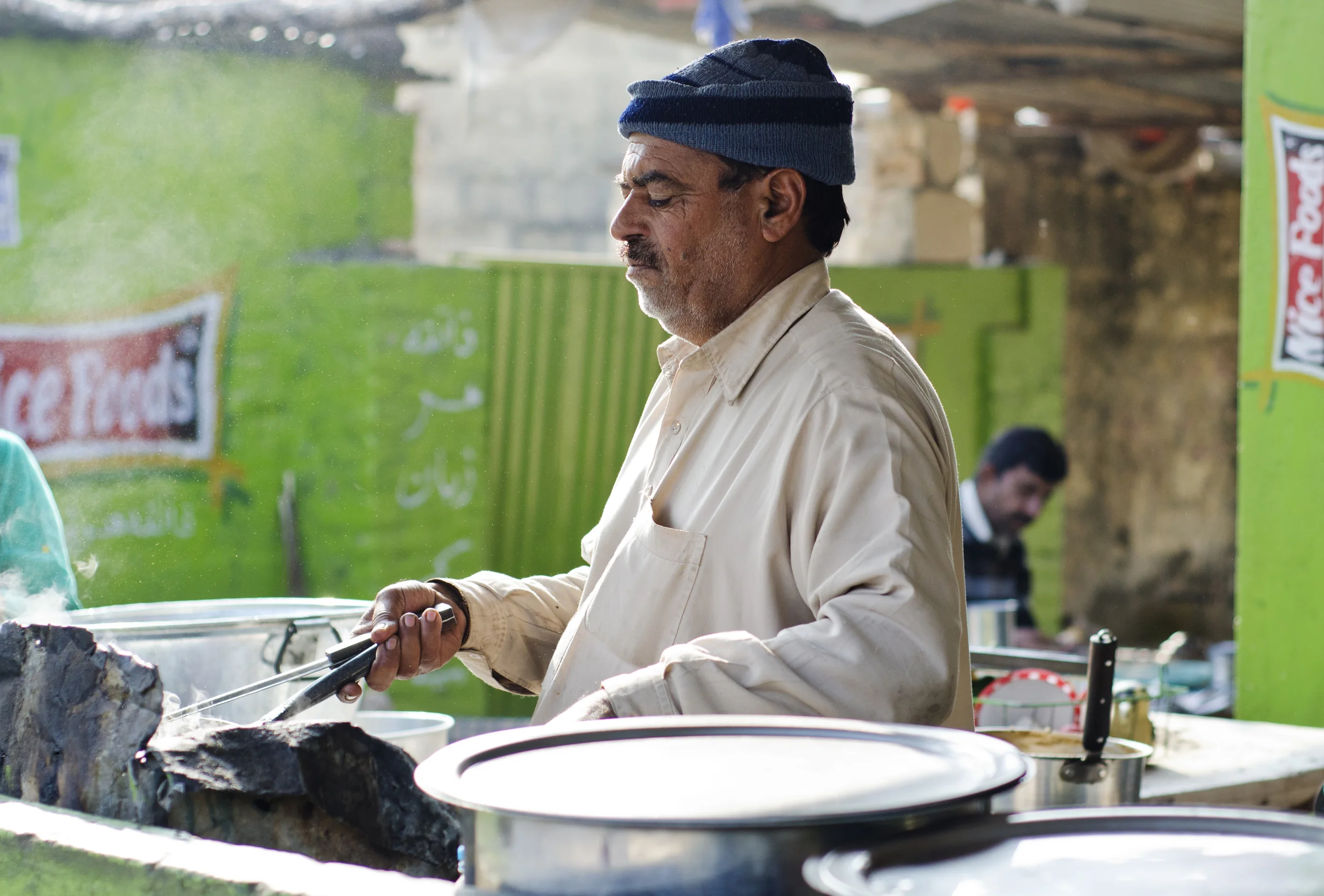 preparing a pot of fresh chai