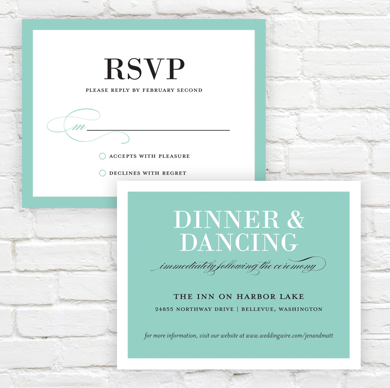 Bold Classic Wedding Invitation by J. Amber Creative