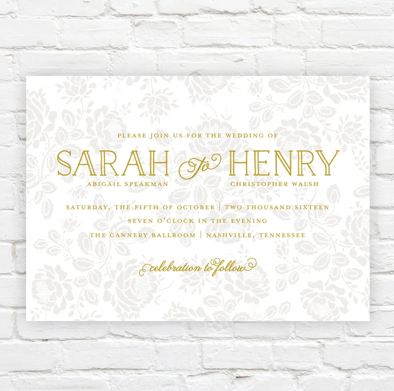 Garden Wedding Invitations by J. Amber Creative
