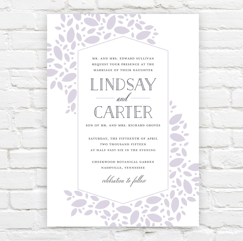 Scattered Leaves Wedding Invitation by J. Amber Creative