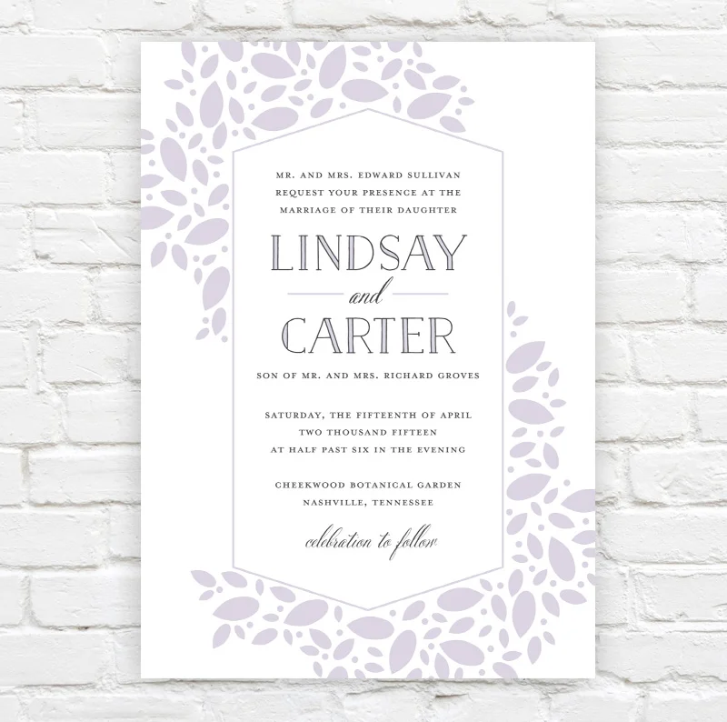 Scattered Leaves Wedding Invitation by J. Amber Creative