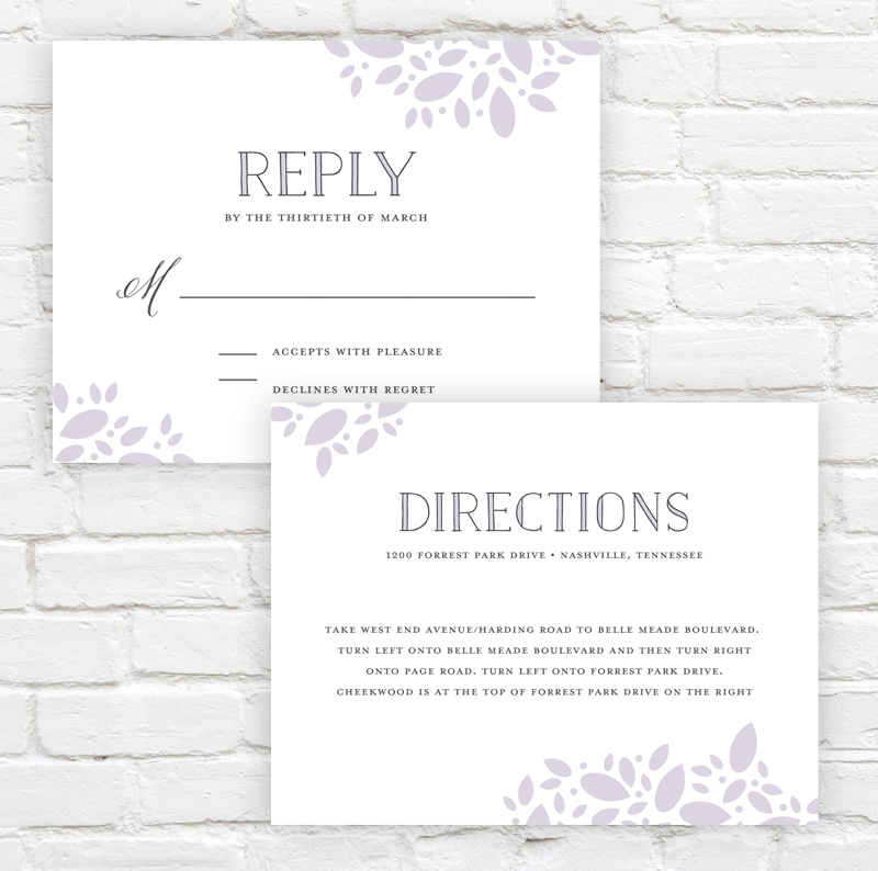 Scattered Leaves Wedding Invitation by J. Amber Creative
