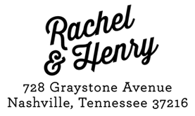 Retro Angle Address Stamp$28 - $42