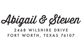 Retro Script Address Stamp$28 - $42