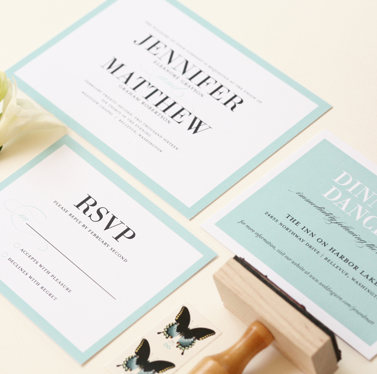 Bold Classic Wedding Invitation by J. Amber Creative